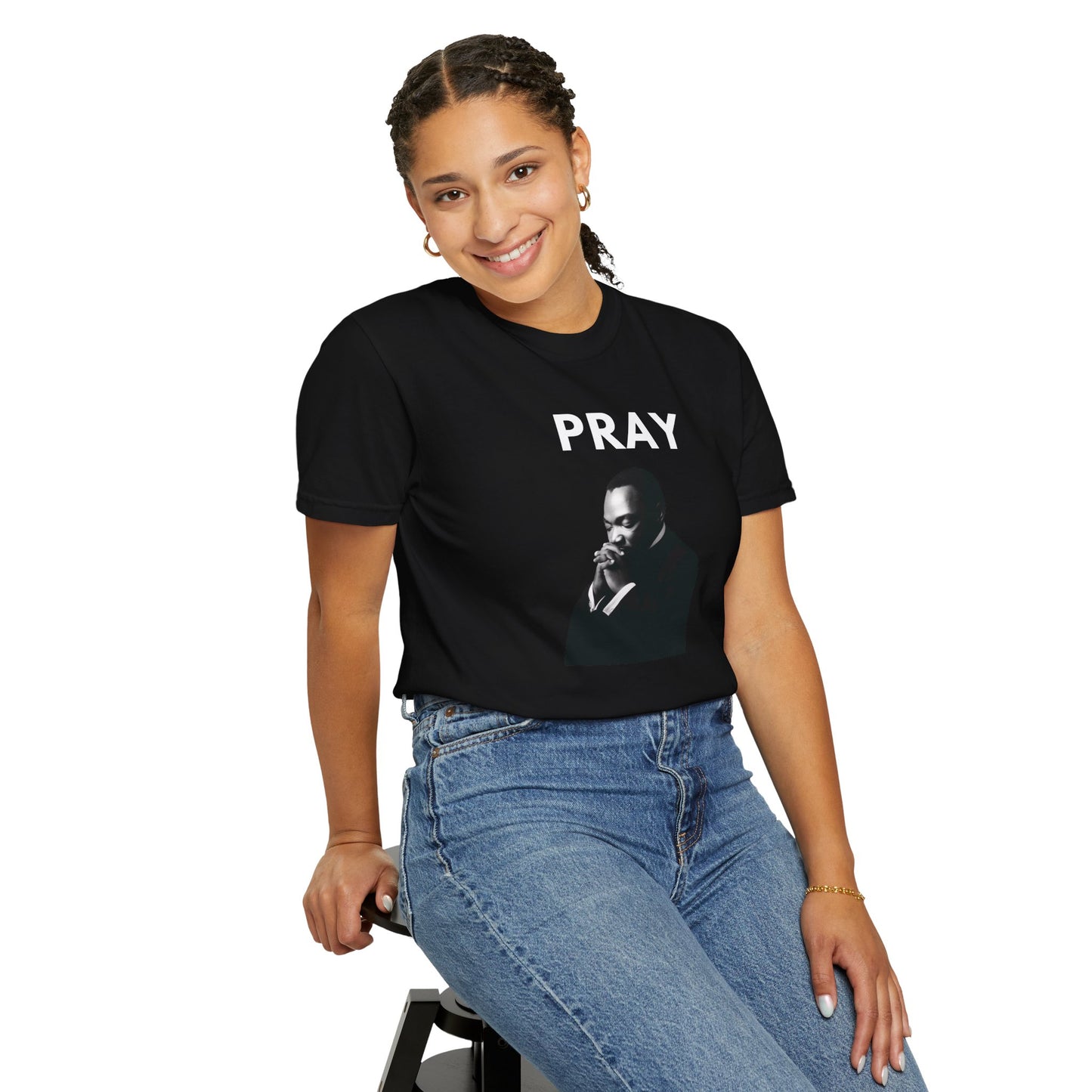 MLK Pray T-shirt | B&W